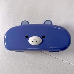 Cute hardshell purple bear children’s eyeglass case